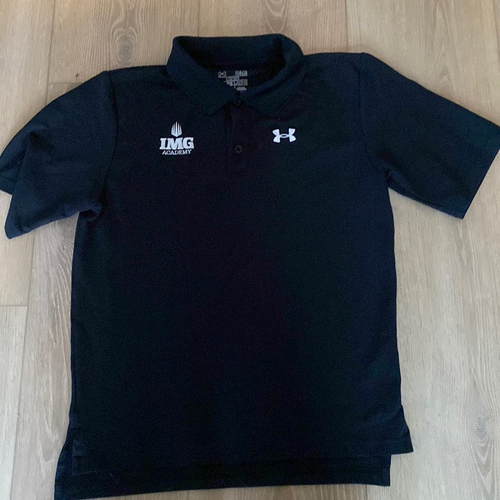 Official IMG Academy, golf shirt. Embroidered logo, youth large